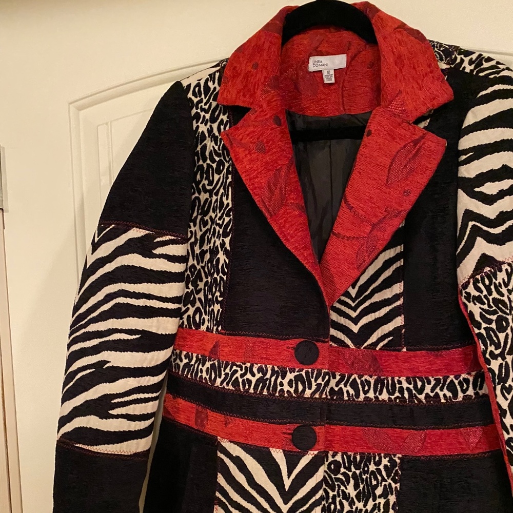 Elephant tapestry blazer